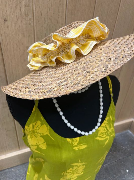 Kūleʻa Pāpale Scrunchie (Blue/Yellow)